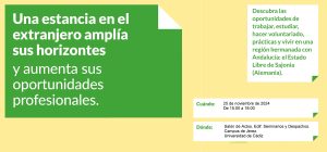 Jornada informativa sobre oportunidades de estudio, prácticas, formación profesional y trabajo en...