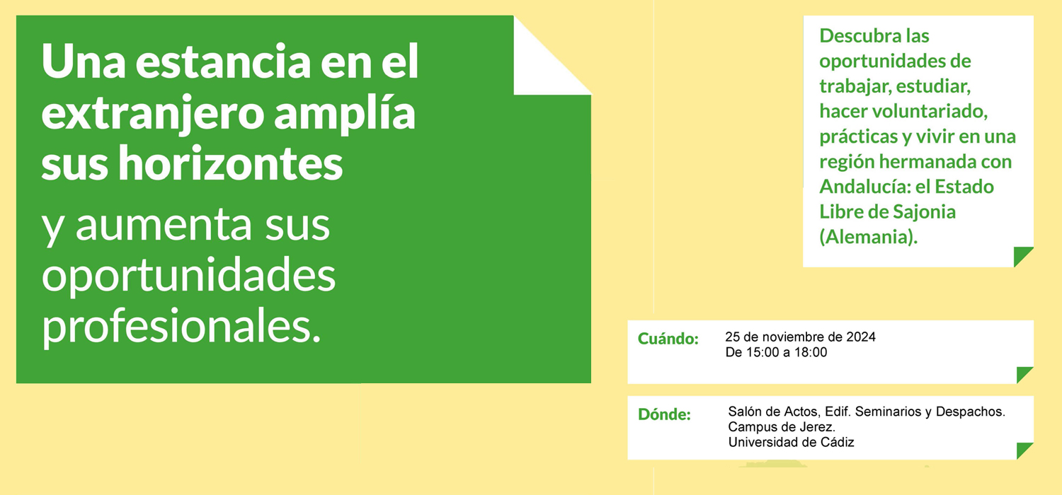 Jornada informativa sobre oportunidades de estudio, prácticas, formación profesional y trabajo en Sajonia